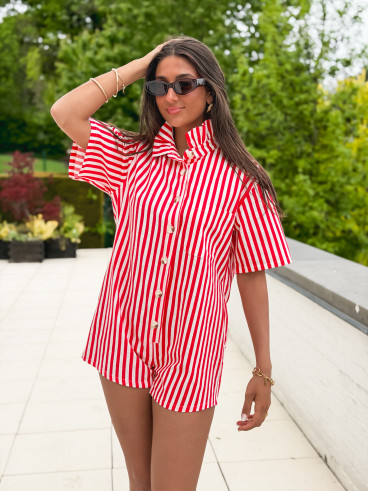 Combinaison short  Venisia - Rouge