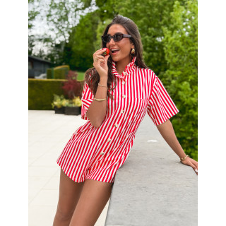 Combinaison short  Venisia - Rouge