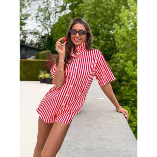 Combinaison short  Venisia - Rouge