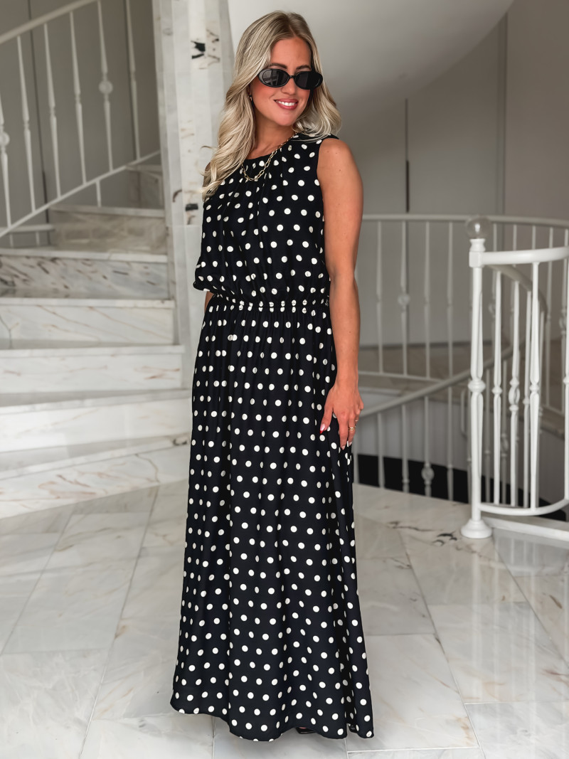 Robe à pois Nolira - Noir