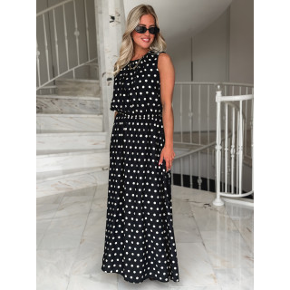 Robe à pois Nolira - Noir