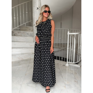 Robe à pois Nolira - Noir