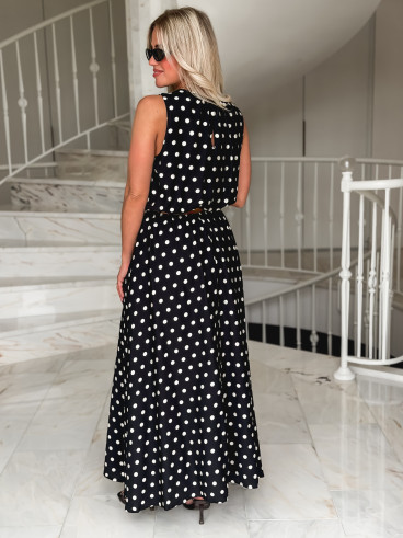 Robe à pois Nolira - Noir