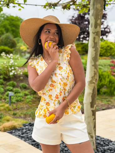 Blouse à motifs Marilla - Jaune