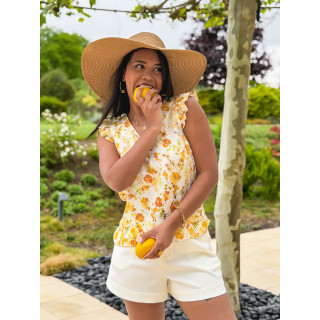 Blouse à motifs Marilla - Jaune