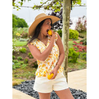 Blouse à motifs Marilla - Jaune
