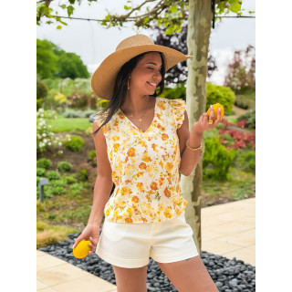 Blouse à motifs Marilla - Jaune