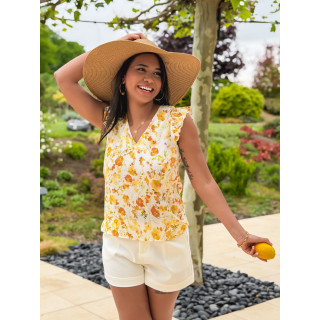 Blouse à motifs Marilla - Jaune