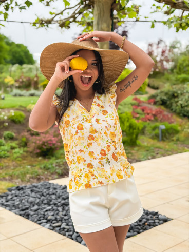 Blouse à motifs Marilla - Jaune