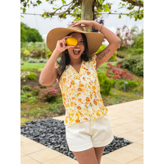 Blouse à motifs Marilla - Jaune