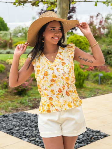 Blouse à motifs Marilla - Jaune