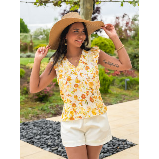 Blouse à motifs Marilla - Jaune