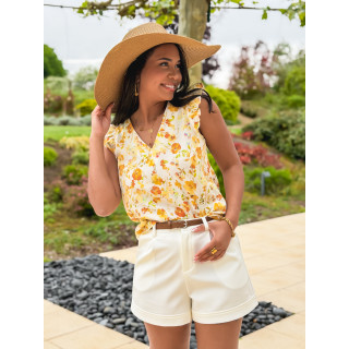 Blouse à motifs Marilla - Jaune