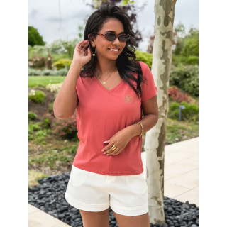 T-shirt Floresia - Terracotta