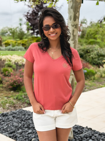T-shirt Floresia - Terracotta