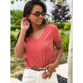 T-shirt Floresia - Terracotta