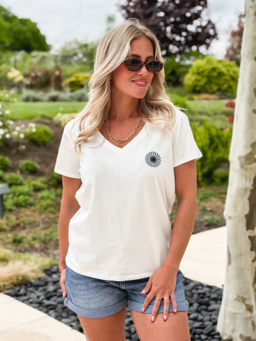 T-shirt Floresia - Blanc