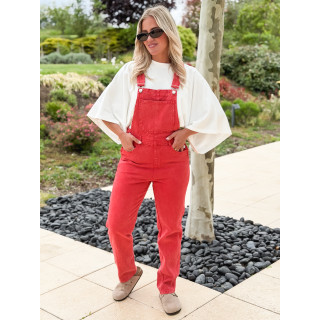 Salopette en jeans Erika - Rouge