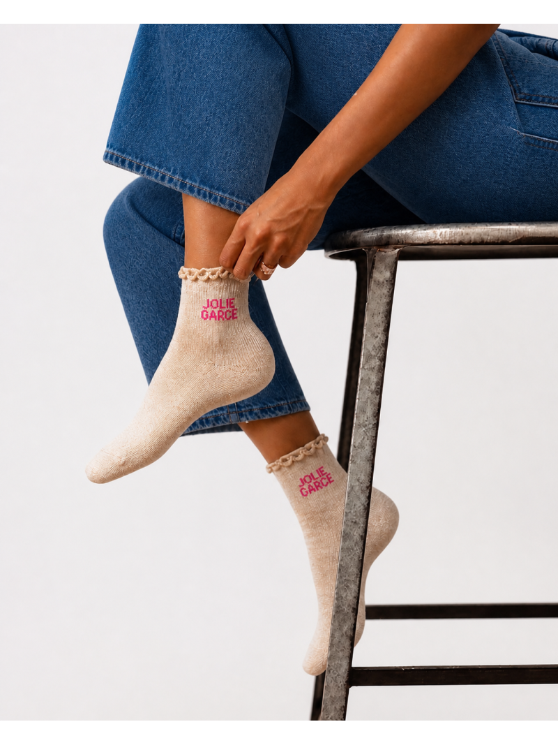 Chaussettes "JOLIE GARCE" - Beige