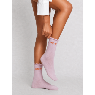 Chaussettes "Chieuse" - Rose clair