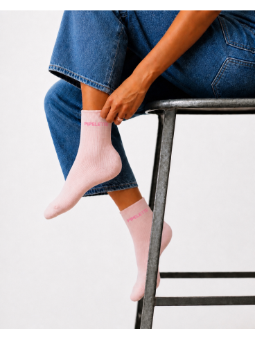 Chaussettes "Pipelette" - Rose clair