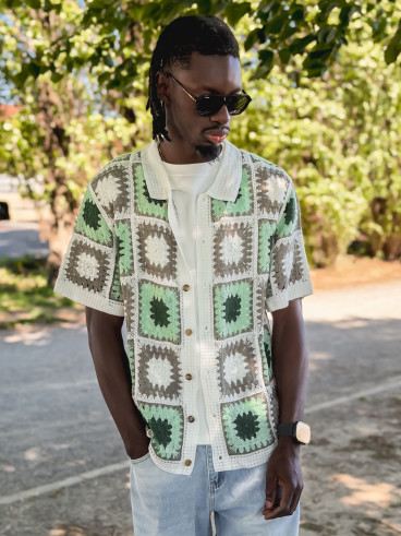 Chemise en crochet Ayden - Vert