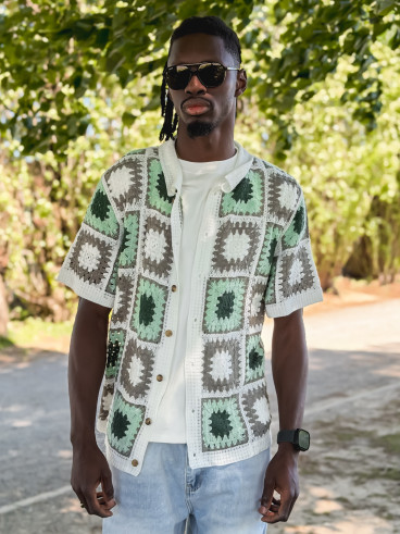 Chemise en crochet Ayden - Vert