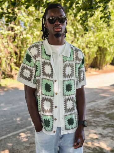Chemise en crochet Ayden - Vert