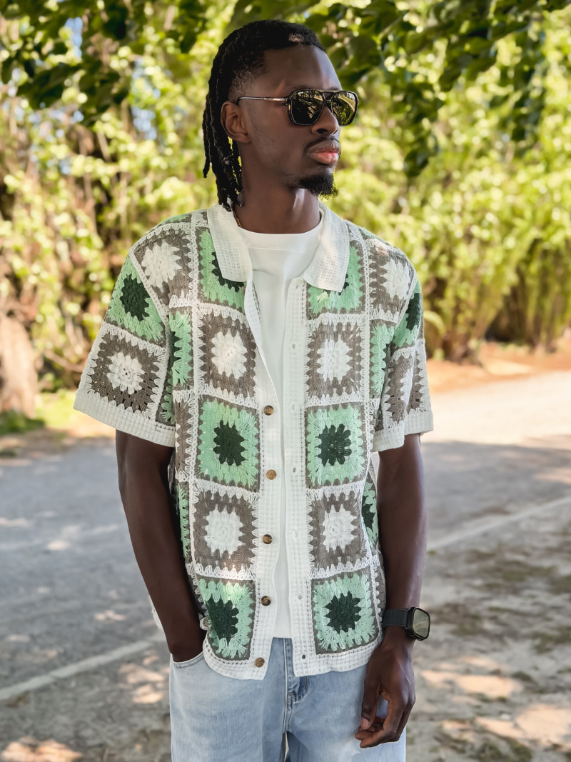 Chemise en crochet Ayden - Vert