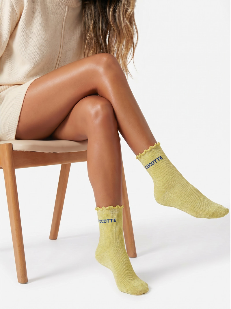 Chaussettes "Cocotte" - Jaune