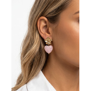Boucles d'oreilles Altara - Doré/Rose
