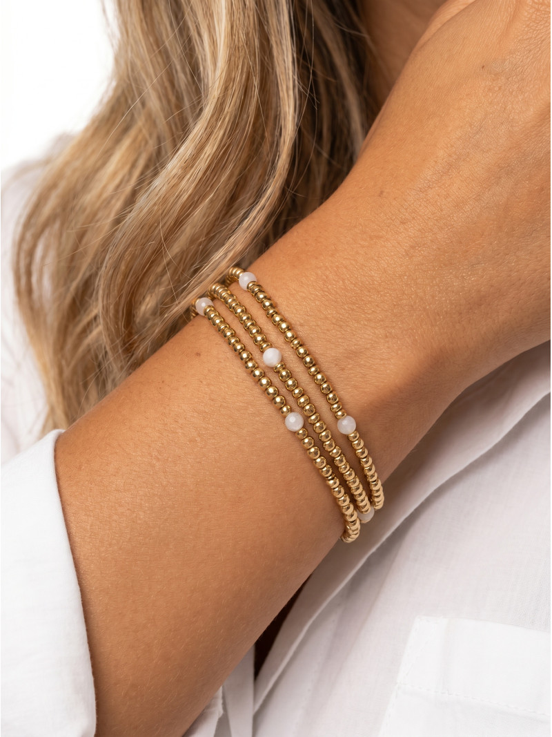 Bracelet Lyana - Doré/Blanc