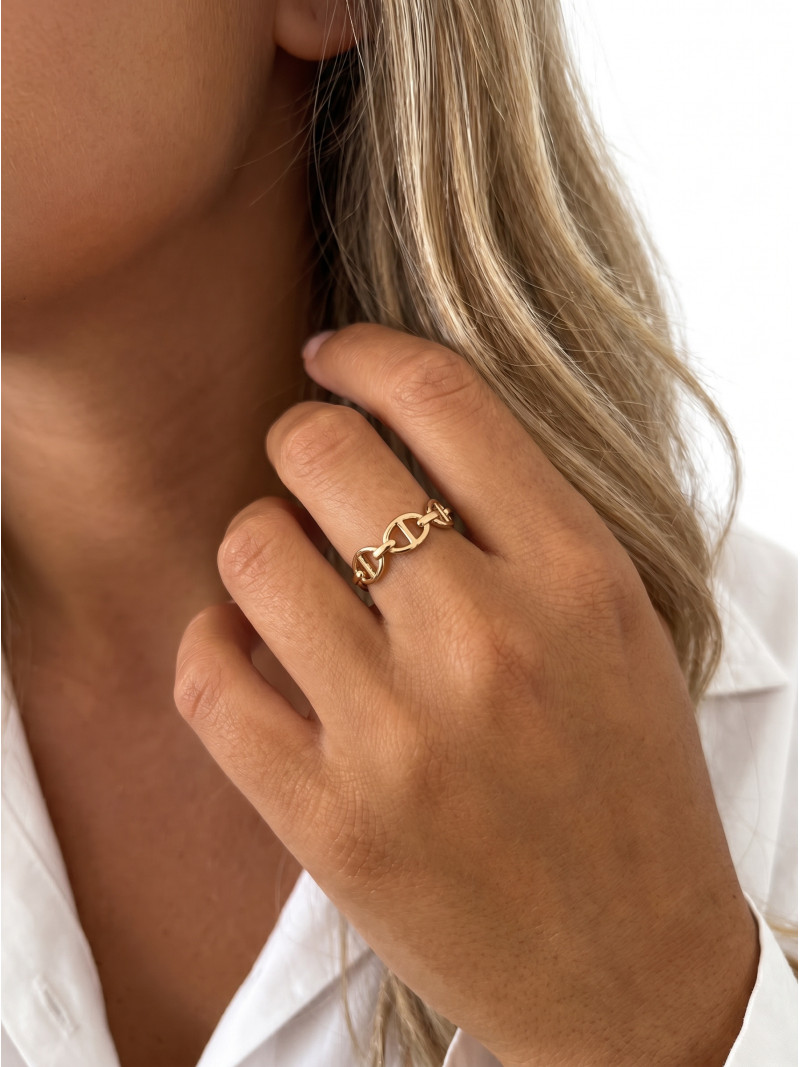 Bague Rubis - Doré