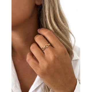 Bague Rubis - Doré