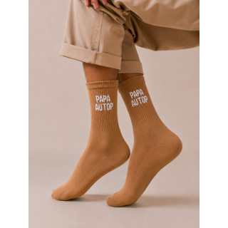 Chaussettes "Papa au top" - Moutarde