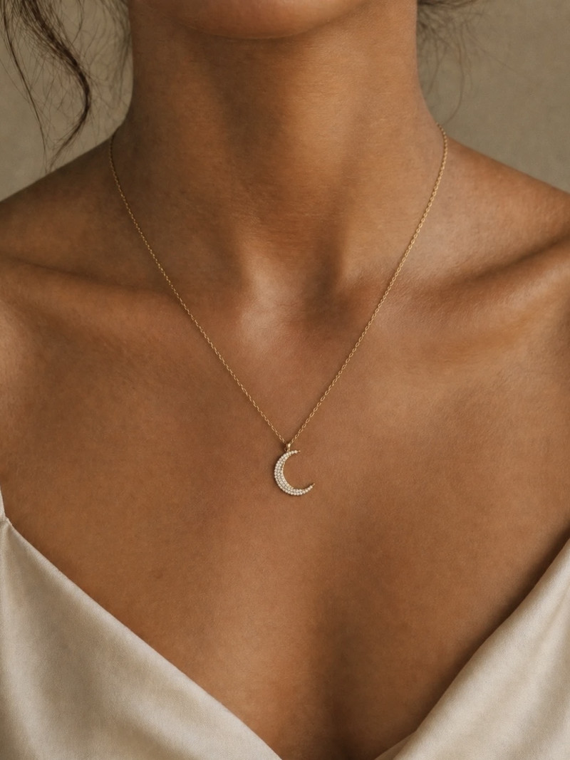 Collier Moon - Doré