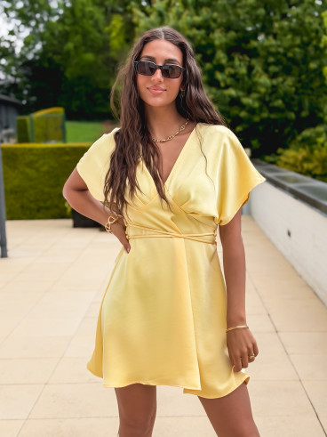 Robe courte Briony - Jaune