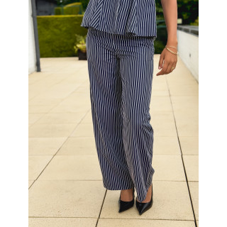 Pantalon ligné Roselyne - Bleu marine