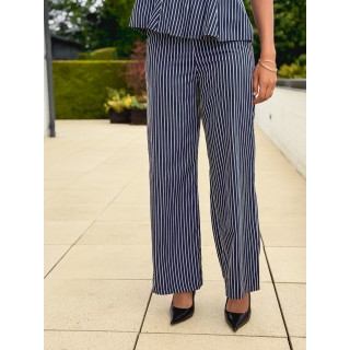 Pantalon ligné Roselyne - Bleu marine