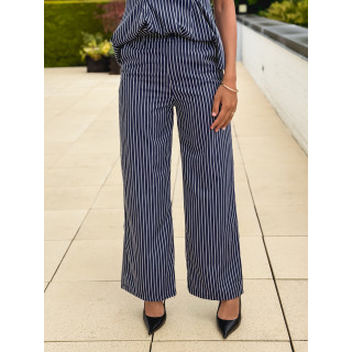 Pantalon ligné Roselyne - Bleu marine