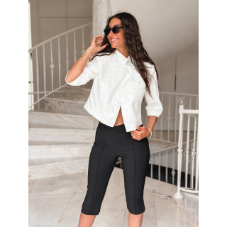 Blazer court ligné Kenza - Blanc