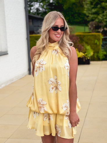 Robe à motifs Soania - Jaune Robe à motifs Soania - Jaune