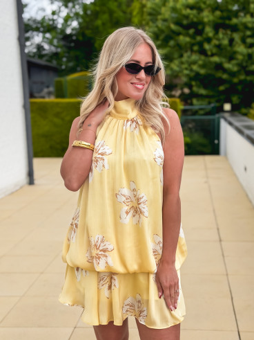 Robe à motifs Soania - Jaune Robe à motifs Soania - Jaune