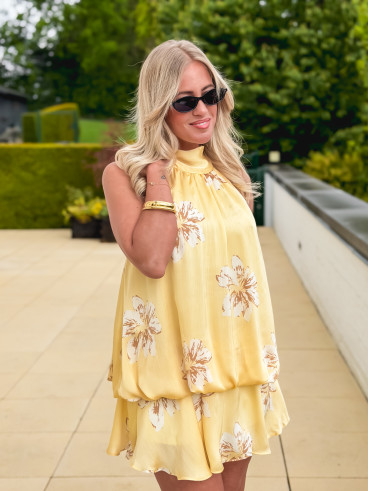 Robe à motifs Soania - Jaune Robe à motifs Soania - Jaune