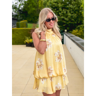 Robe à motifs Soania - Jaune