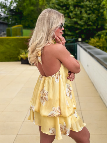 Robe à motifs Soania - Jaune