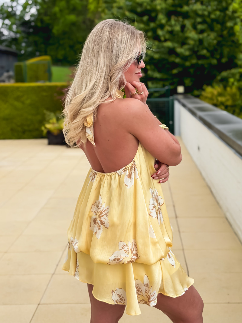 Robe à motifs Soania - Jaune Robe à motifs Soania - Jaune