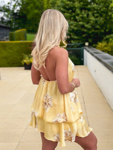 Robe à motifs Soania - Jaune Robe à motifs Soania - Jaune