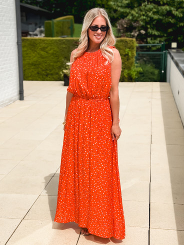 Robe longue Clémence - Corail