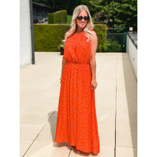 Robe longue Clémence - Corail